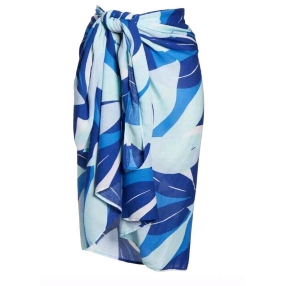 NWT $89 La Blanca Palm Reader Pareo Cover-Up Sarong O/S L62" W40"# C3 - Picture 4 of 9